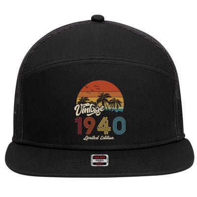 83rd Birthday Vintage Limited Edition 1940 7 Panel Mesh Trucker Snapback Hat