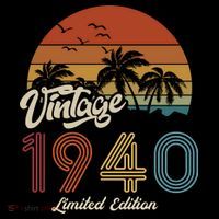 83rd Birthday Vintage Limited Edition 1940 Poster