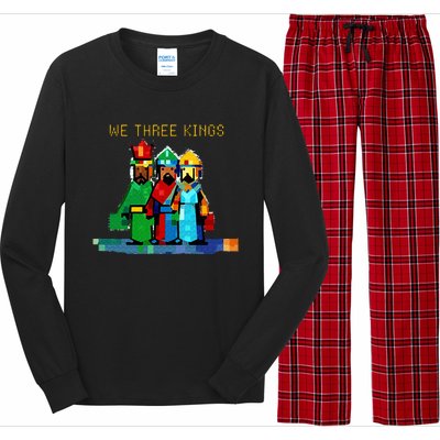 8 Bit We Three Kings Christmas  Long Sleeve Pajama Set