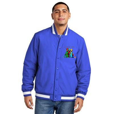 8 Bit We Three Kings Christmas  Insulated Varsity Jacket