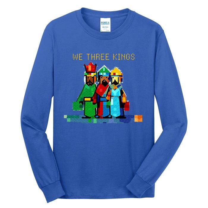 8 Bit We Three Kings Christmas  Tall Long Sleeve T-Shirt