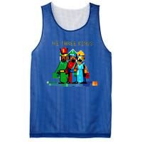 8 Bit We Three Kings Christmas  Mesh Reversible Basketball Jersey Tank