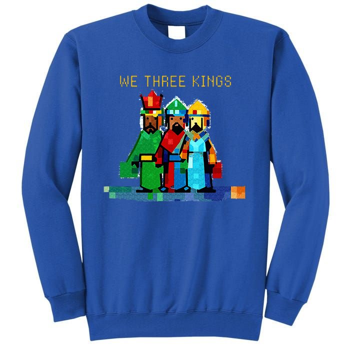 8 Bit We Three Kings Christmas  Tall Sweatshirt