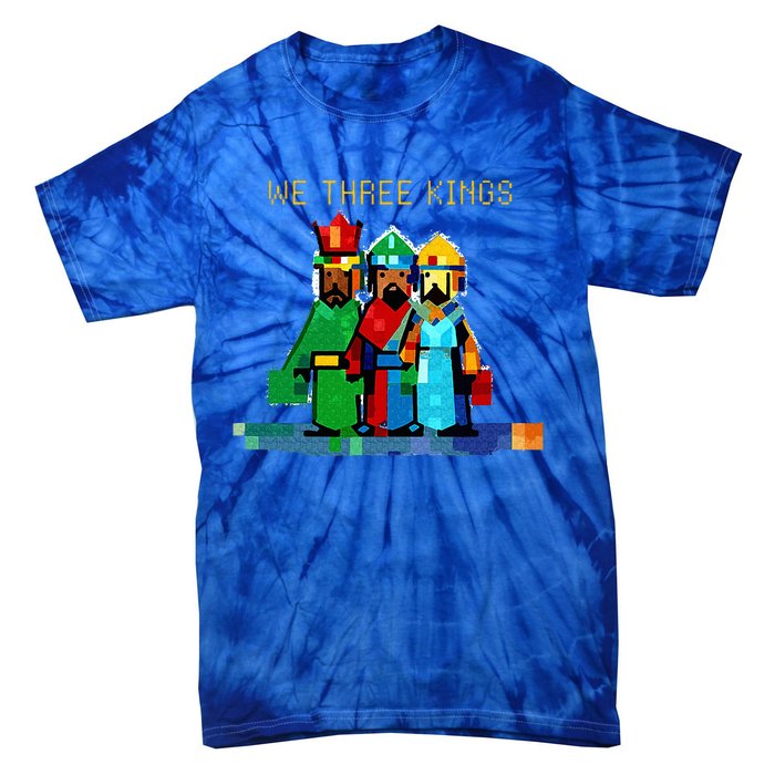 8 Bit We Three Kings Christmas  Tie-Dye T-Shirt