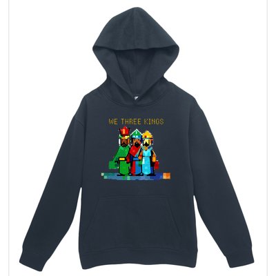 8 Bit We Three Kings Christmas  Urban Pullover Hoodie