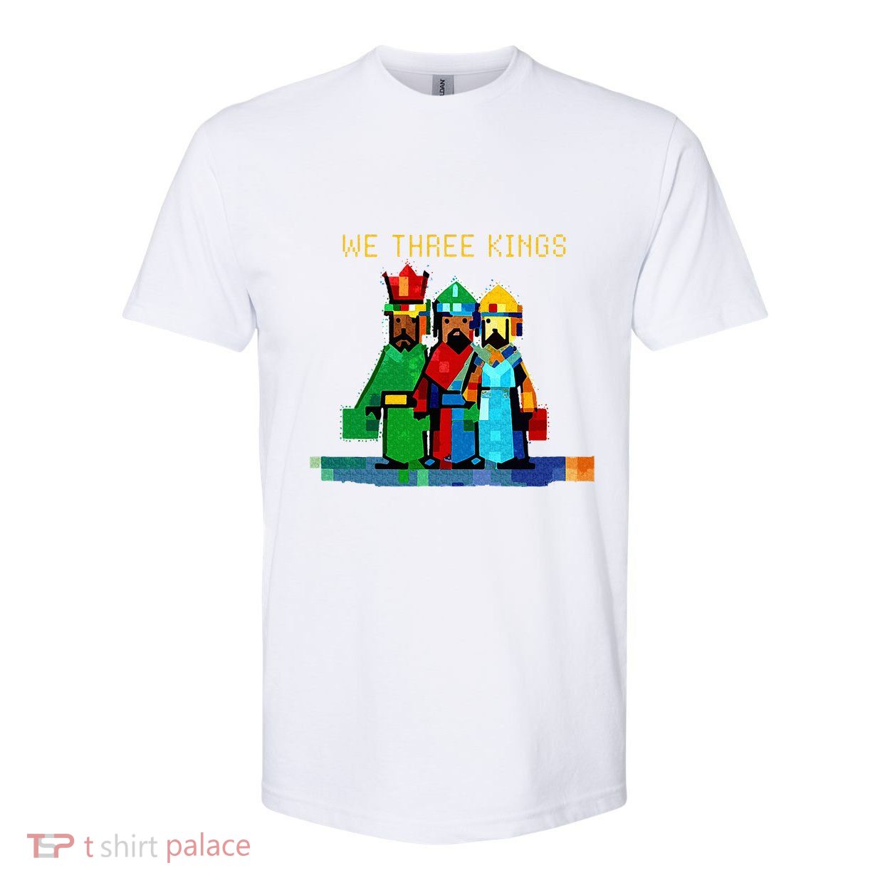 8 Bit We Three Kings Christmas  Softstyle CVC T-Shirt