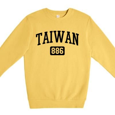 886 Country Area Code Pride Taiwan Taiwanese Gift Premium Crewneck Sweatshirt