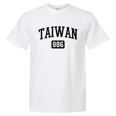 886 Country Area Code Pride Taiwan Taiwanese Gift Garment-Dyed Heavyweight T-Shirt