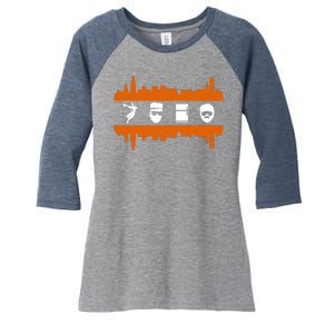 85 Chicago Bears Stars Sport Lover Women's Tri-Blend 3/4-Sleeve Raglan Shirt