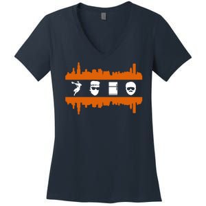 85 Chicago Bears Stars Sport Lover Women's V-Neck T-Shirt