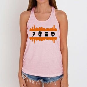 85 Chicago Bears Stars Sport Lover Women's Knotted Racerback Tank