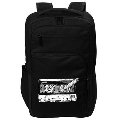 80s Cassette Music Tape Pencil 1980s Vintage Throwback Retro Impact Tech Backpack