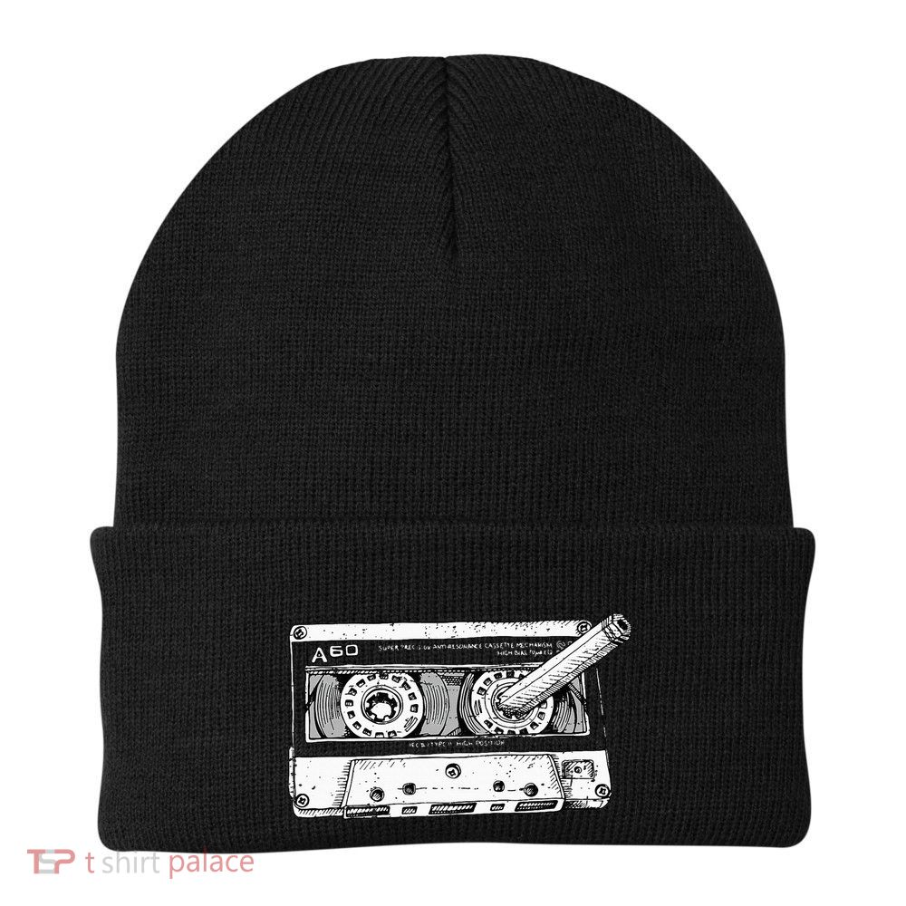 80s Cassette Music Tape Pencil 1980s Vintage Throwback Retro Beanie