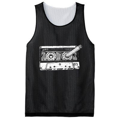 80s Cassette Music Tape Pencil 1980s Vintage Throwback Retro Mesh Reversible Basketball Jersey Tank