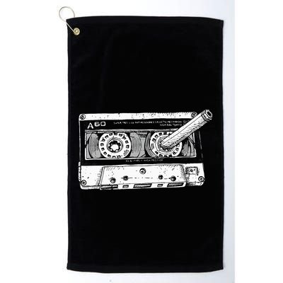 80s Cassette Music Tape Pencil 1980s Vintage Throwback Retro Golf Towel