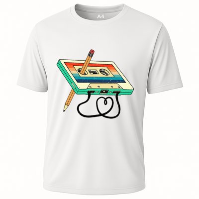 80s Cassette Tape Pencil 1980s Retro Vintage Throwback Music Performance Shirt