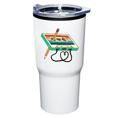 80s Cassette Tape Pencil 1980s Retro Vintage Throwback Music Tumbler