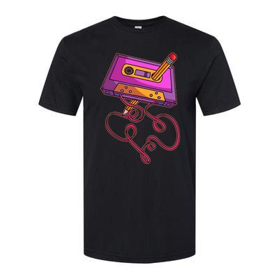 80s Cassette Tape Pencil 1980s Retro Vintage Throwback Music Softstyle CVC T-Shirt