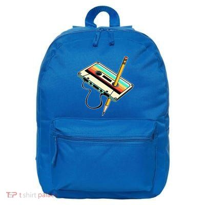 80s Cassette Tape Pencil 1980s Retro Vintage Throwback Music 16 in Basic Backpack