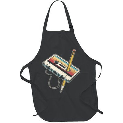 80s Cassette Tape Pencil 1980s Retro Vintage Throwback Music Apron
