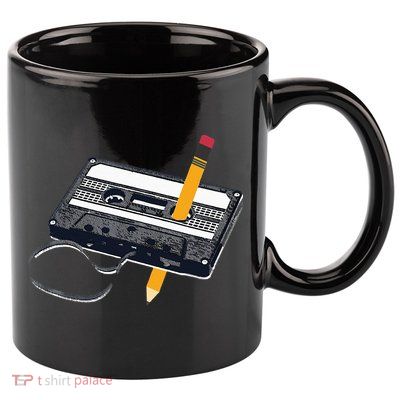 80s Cassette Tape Pencil 1980s Retro Vintage Throwback Music 11oz C Handle Ceramic Mug