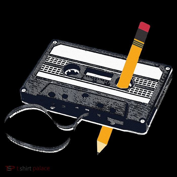 80s Cassette Tape Pencil 1980s Retro Vintage Throwback Music Flatbill Hat