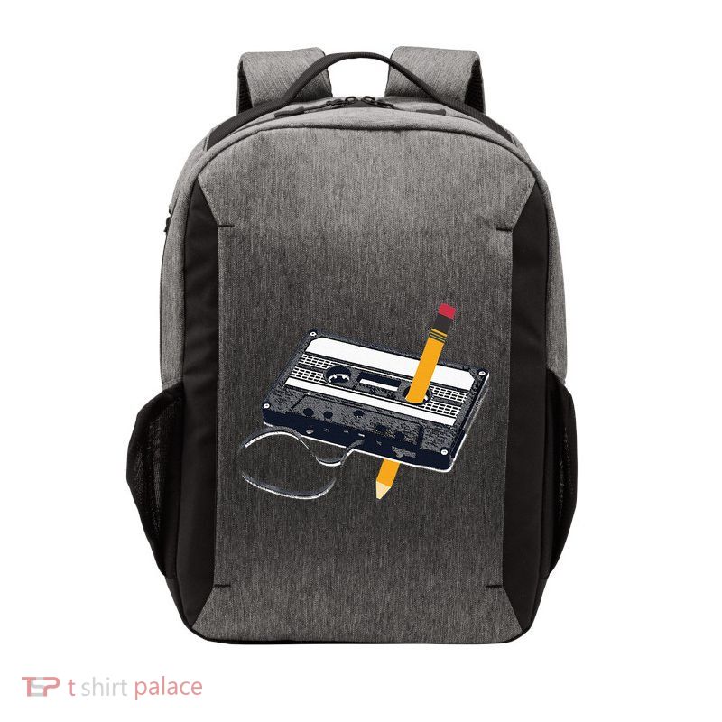 80s Cassette Tape Pencil 1980s Retro Vintage Throwback Music Vector Backpack