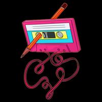 80s Cassette Tape Pencil 1980s Retro Vintage Music Cooling Performance Crew T-Shirt