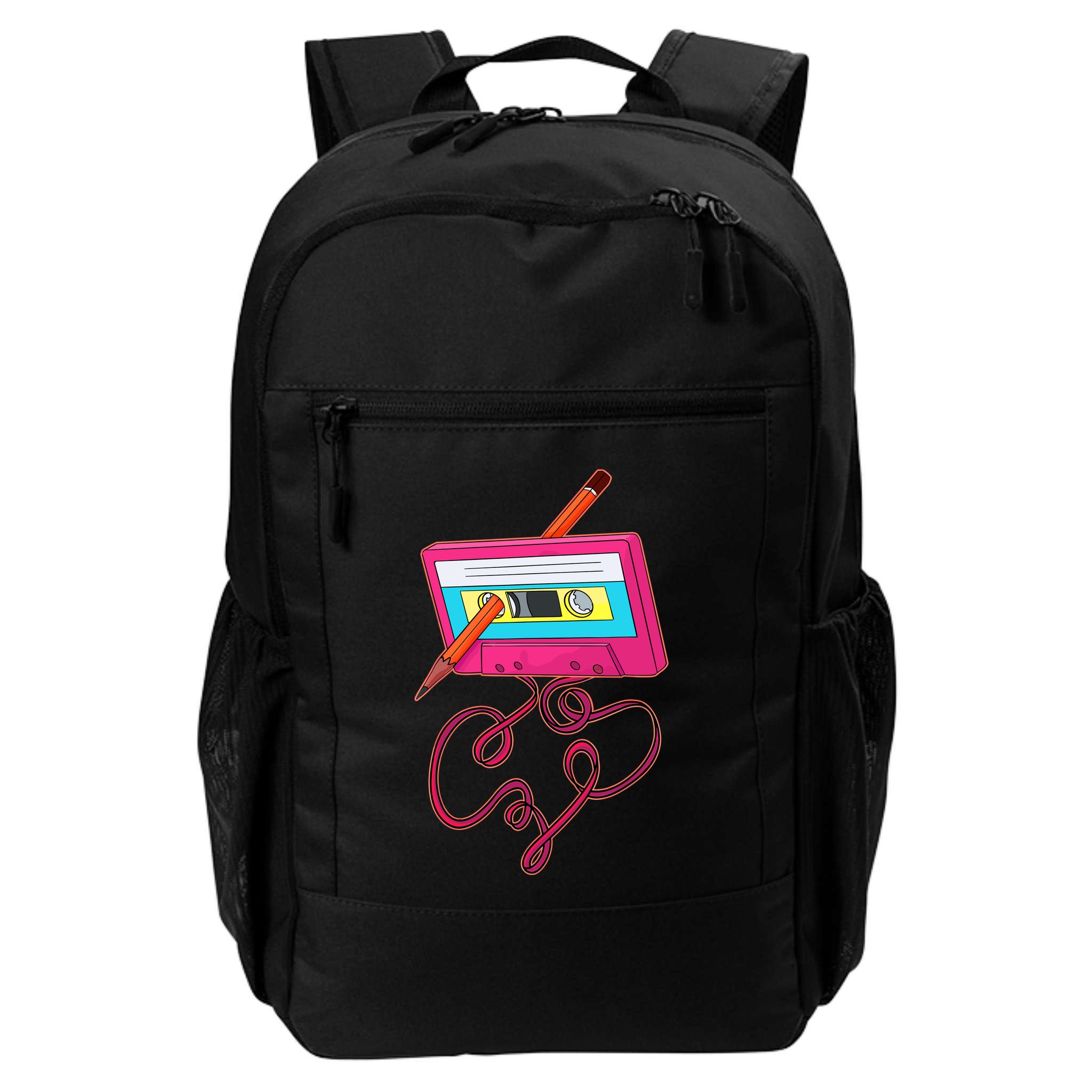 80s Cassette Tape Pencil 1980s Retro Vintage Music Backpack