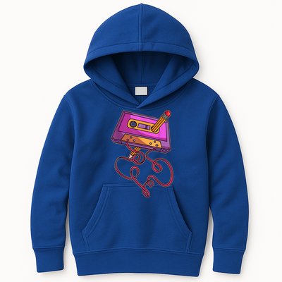 80s Cassette Tape Pencil 1980s Retro Vintage Throwback Music Short Sleeve Gift Kids Hoodie