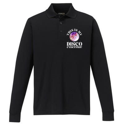 80s Disco Art For 70s Ball Costume Disco Dance Performance Long Sleeve Polo