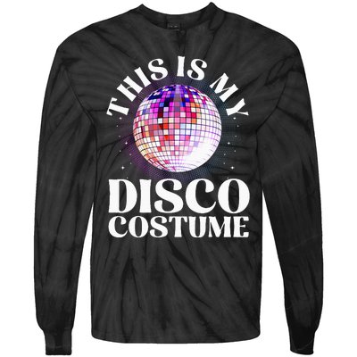 80s Disco Art For 70s Ball Costume Disco Dance Tie-Dye Long Sleeve Shirt