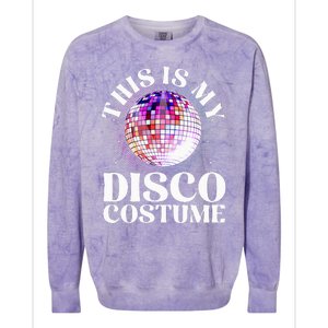 80s Disco Art 70s Ball Costume Disco Dance Colorblast Crewneck Sweatshirt