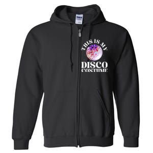 80s Disco Art 70s Ball Costume Disco Dance Full Zip Hoodie