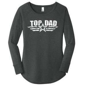 80s Dad Fathers Day Gift from Daughter Son Wife Women's Perfect Tri Tunic Long Sleeve Shirt