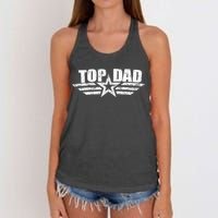 80s Dad Fathers Day Gift from Daughter Son Wife Women's Knotted Racerback Tank