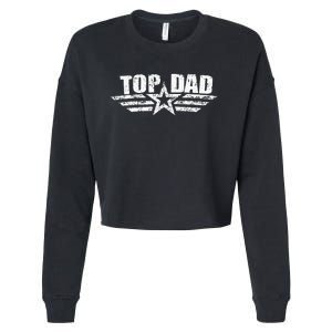 80s Dad Fathers Day Gift from Daughter Son Wife Cropped Pullover Crew