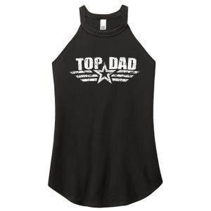 80s Dad Fathers Day Gift from Daughter Son Wife Women's Perfect Tri Rocker Tank