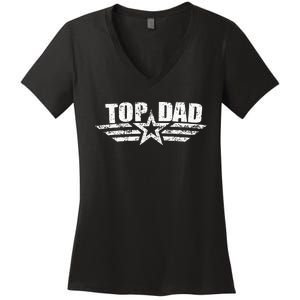 80s Dad Fathers Day Gift from Daughter Son Wife Women's V-Neck T-Shirt