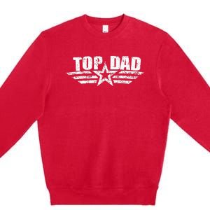 80s Dad Fathers Day Gift from Daughter Son Wife Premium Crewneck Sweatshirt