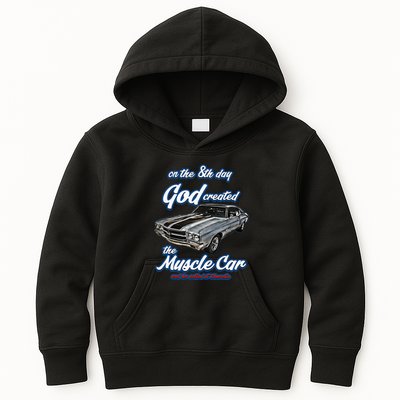 8th Day God Created1970 Chevelle Muscle Carss454ss427ss Kids Hoodie