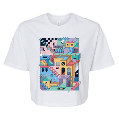 80S Escher Bella+Canvas Jersey Crop Tee