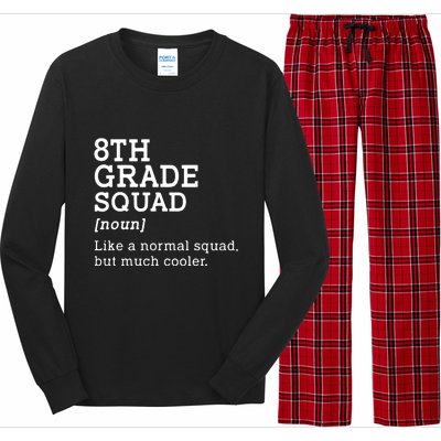 8th Eighth Grade Squad Student Teacher Back To School Gift Long Sleeve Pajama Set