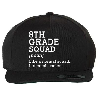8th Eighth Grade Squad Student Teacher Back To School Gift Wool Snapback Cap