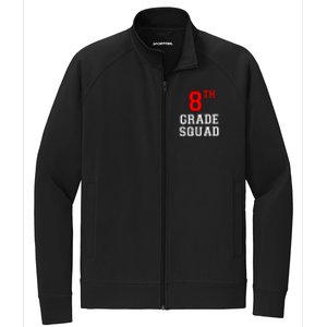 8th Eighth Grade Squad Back To School Teacher Gift Stretch Full-Zip Cadet Jacket