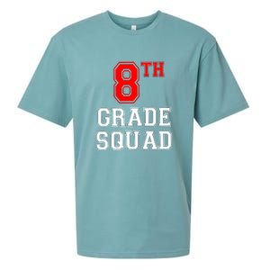 8th Eighth Grade Squad Back To School Teacher Gift Sueded Cloud Jersey T-Shirt