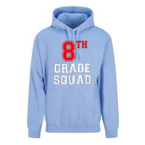 8th Eighth Grade Squad Back To School Teacher Gift Unisex Surf Hoodie