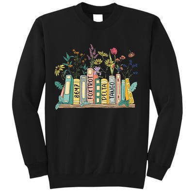 8647 Foxtrots Deltas Tangos Book Flower Sweatshirt