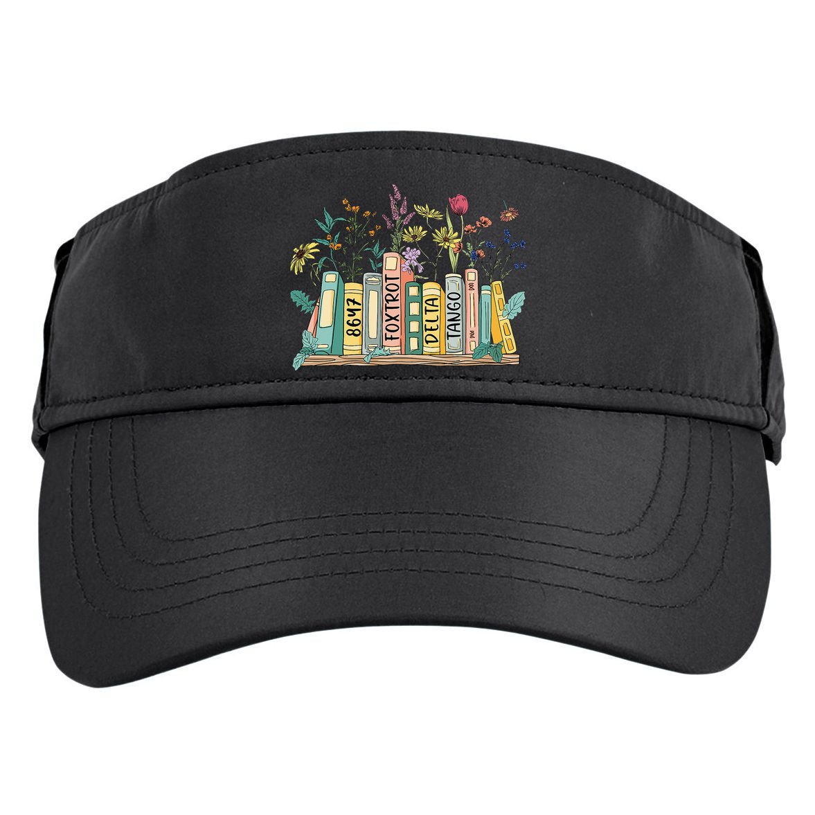 8647 Foxtrots Deltas Tangos Book Flower Adult Drive Performance Visor