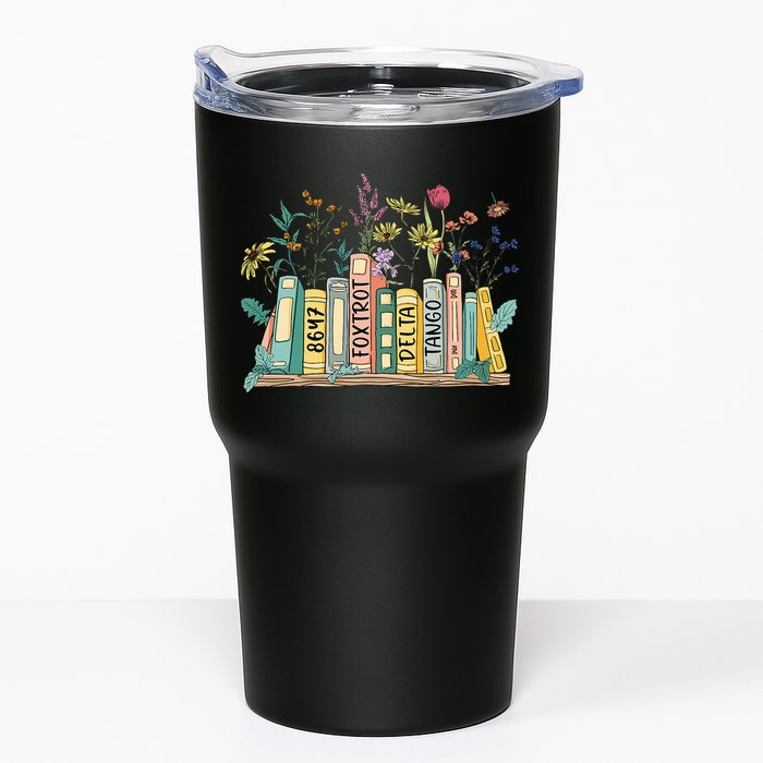 8647 Foxtrots Deltas Tangos Book Flower Tumbler
